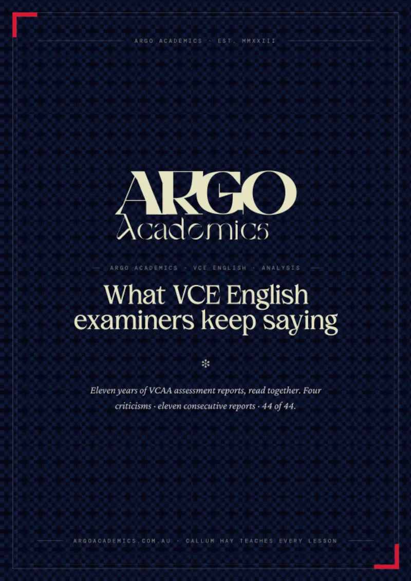 Cover of What VCE English Examiners Keep Saying